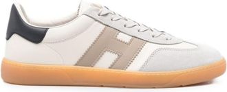Hogan White Color Block Sneakers