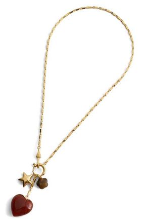 Madewell Bar Watch Chain Charm Necklace in Antique Gold at Nordstrom