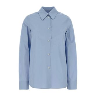 Jil Sander Shirts, female, Blue, Size: XS Cotton Poplin Shirt