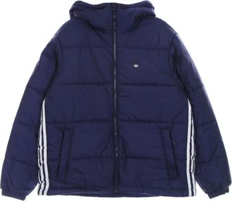 adidas Hooded Puff Down Jacket - Heren - Ski Jassen - Blauw - M - Polyester - Fitness