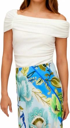 Fifteen Twenty Lizzie One Shoulder Top In Off White