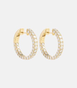 Shay Jewelry Orecchini a cerchio in oro 18kt con diamanti