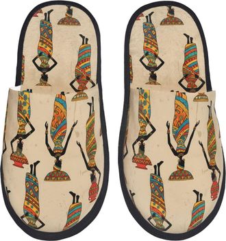 Generic Warm Mens Slipper African Woman Mens Slipper Breathable Womens Slippers for Guest Winter Ladies M