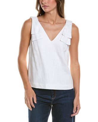 CeCe by Cynthia Steffe Cece Bow Strap Linen-Blend Tank