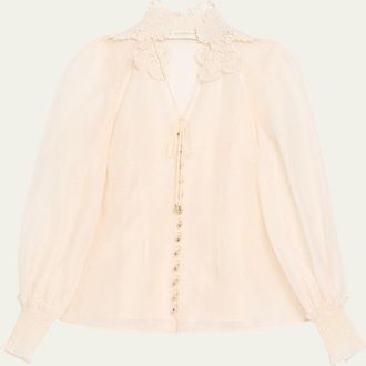 Zimmermann Rebellion Collared Blouse