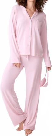PJ Salvage Susan G. Komen Modal Pajama Set In Blush
