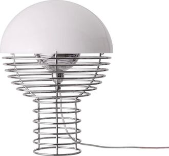 VERPAN Wire Tischleuchte Ø 30 cm, Chrom / weiss