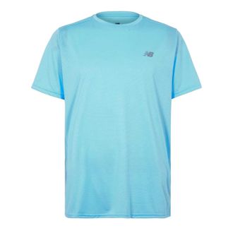 New Balance Effen T-shirt voor heren, normale pasvorm (Licht Blauw)