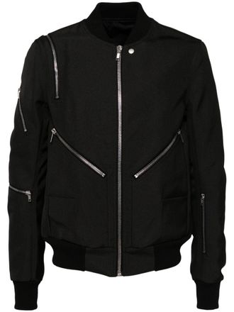 Rick Owens zip-detaining bomber jacket - Black