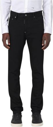 Dsquared2 Zwarte Slim Fit Distressed Denim Jeans - Heren - Slim Fit Jeans - Zwart - XS - Denim - Jeans