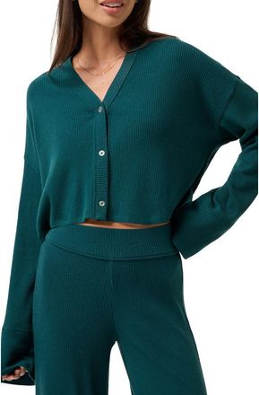 Travis Mathew Evening Retreat Cardigan in Dark Sea at Nordstrom, Size X-Small