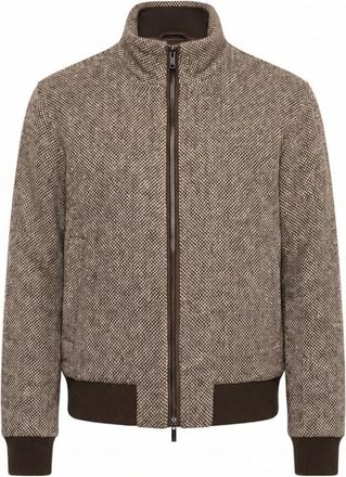 PESERICO Chaqueta Bomber de Tweed Donegal - Jackets - Hombre - Marr&oacute;n - XL