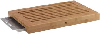 WMF Tagliere per pane con ciotola per briciole, 44 x 27 x 4,8 cm, in bamb&ugrave;, a griglia
