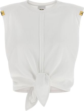 Elisabetta Franchi knoop T-shirt