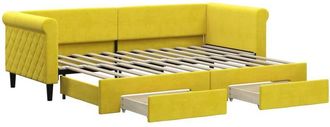 vidaXL Sof&aacute; Cama Nido Con Cajones Terciopelo Amarillo 80x200 Cm Vidaxl