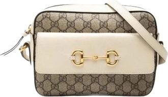 Gucci Borsa a spalla GG Supreme Horsebit Pre-owned - - Pre-owned - Donna - Beige - ONE SIZE