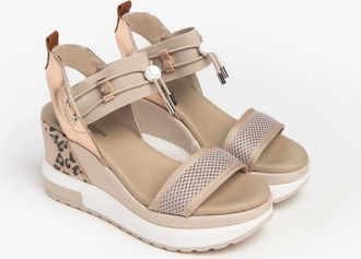 Nero Giardini Womens Tan and leopard wedges - Brown