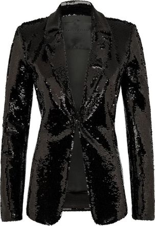 Philipp Plein Pailettes Blazer - Dames - Blazers - Zwart - S - Leer - Jassen