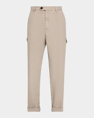 Brunello Cucinelli Men & apos;s Dyed Relaxed Fit Cargo Pants