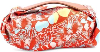 Herm&egrave;s Balusoie Bag Printed Silk and Leather shoulder bag - Oranje