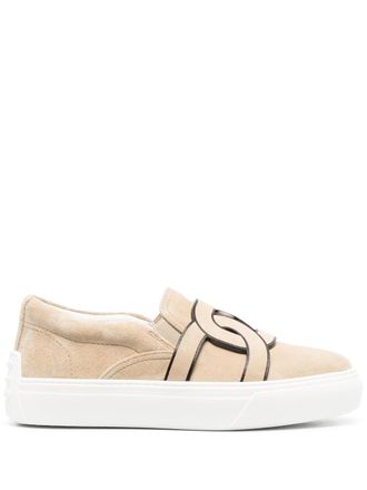 Tod's Kate slip-on sneakers - women - Suede - 34 - Neutrals