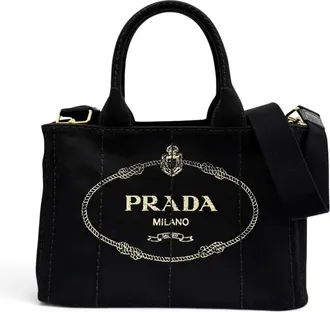 Prada Nero Canvas Tote Bag (Pre-Owned)