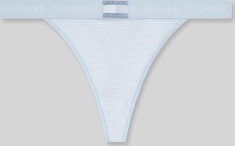 Tommy Hilfiger String aus Baumwoll-Mix mit Logo Detail in Hellblau, Gr&ouml;&szlig;e XS