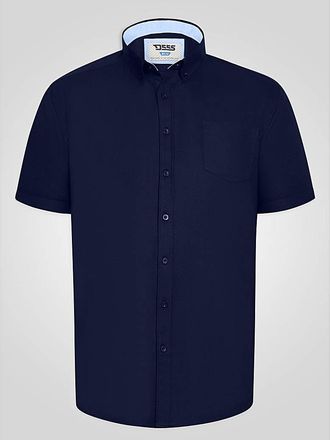 D555 NAVY Oxford Short Sleeve Shirt
