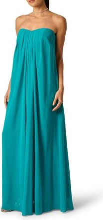 Adrianna Papell Chiffon Trapeze Gown in Turquoise at Nordstrom, Size 10