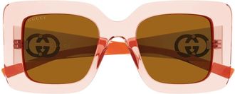 Gucci Sunglasses, female, Pink, Size: 49 MM Sunglasses