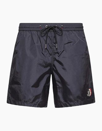 Moncler Mens Archive Logo Swimshorts Navy - Size: 33/32/32