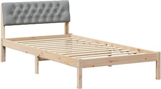 vidaXL Estructura De Cama Marr&oacute;n Y Gris Claro 100 X 200 Cm Vidaxl