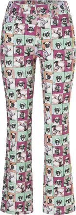 MAC Broeken High-waist-Jeans MAC DREAM KICK, Damen, Gr. 32, L&auml;nge 27, pug print, Denim/Jeans, Obermaterial: 88% Baumwolle, 8% Elastomultiester, 4% Elasthan, bedru