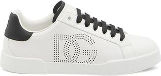 Dolce & Gabbana Perforated DG Logo Sneakers - Heren - Sneakers - Wit - 39 EU - Schoenen