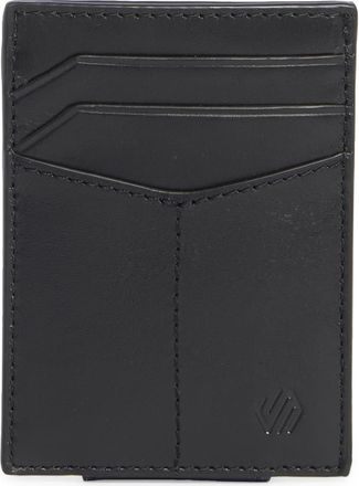 Johnston & Murphy Hunter Glazed Leather Money Clip Wallet in Black at Nordstrom Rack