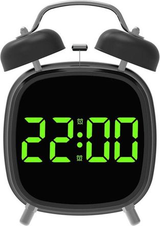 OEM Reloj Led Multifuncional Con Alarma Sonora, Reloj Despertador Digital Para El Hogar Con Volumen Alto - Luz Verde Para Carcasa Negra