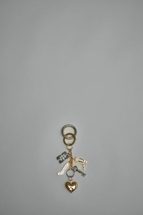 Ganni Bou Charms Keyring Silver And Gold
