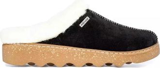 Rohde Zwarte Su&egrave;de Pantoffels met Warme Voering - Dames - Pantoffels - Zwart - 37 EU - Su&egrave;de - Schoenen