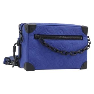 Louis Vuitton Pre-owned Mini Soft Trunk - Dames - Pre-owned - Blauw - Maat: ONE Size