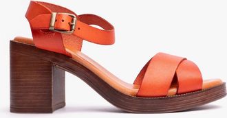 Hush Puppies Womens Hush Puppies GEORGIA Womens Sandals Orange - Multi - Size: 3