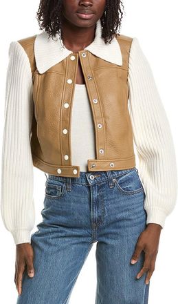 Cinq &agrave; Sept Cinq &Agrave; Sept Ciara Wool-Trim Jacket