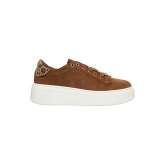 Gio+ Schoenen, Dames, Bruin, 37 EU, Su&egrave;de, Pia 406A Platform Sneakers