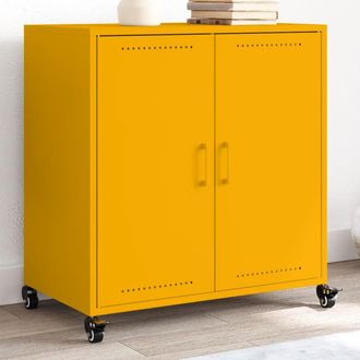 Berkfield Home Sideboard Mustard Yellow 68.5x39x72 cm Steel