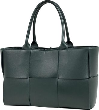 Bottega Veneta Green Leather Tote Bag (Pre-Owned)