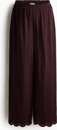H&M MAMA Schlupfhose mit Wellenkanten - Brown