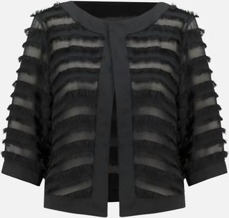 Joseph Ribkoff Womens Eyelash Jacket In Black