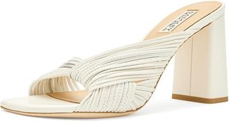 Badgley Mischka Winslow Womens Sandals White Leather : 7.5 M