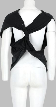 Maison Margiela Woven Cotton Blouse - Black