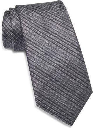 Calvin Klein Wells Plaid Tie in Black at Nordstrom Rack