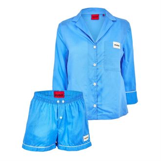 HUGO BOSS Hugo Womens Kleo Short Set 10272490 01 Pyjama in Pastel Blue - Size 16 UK